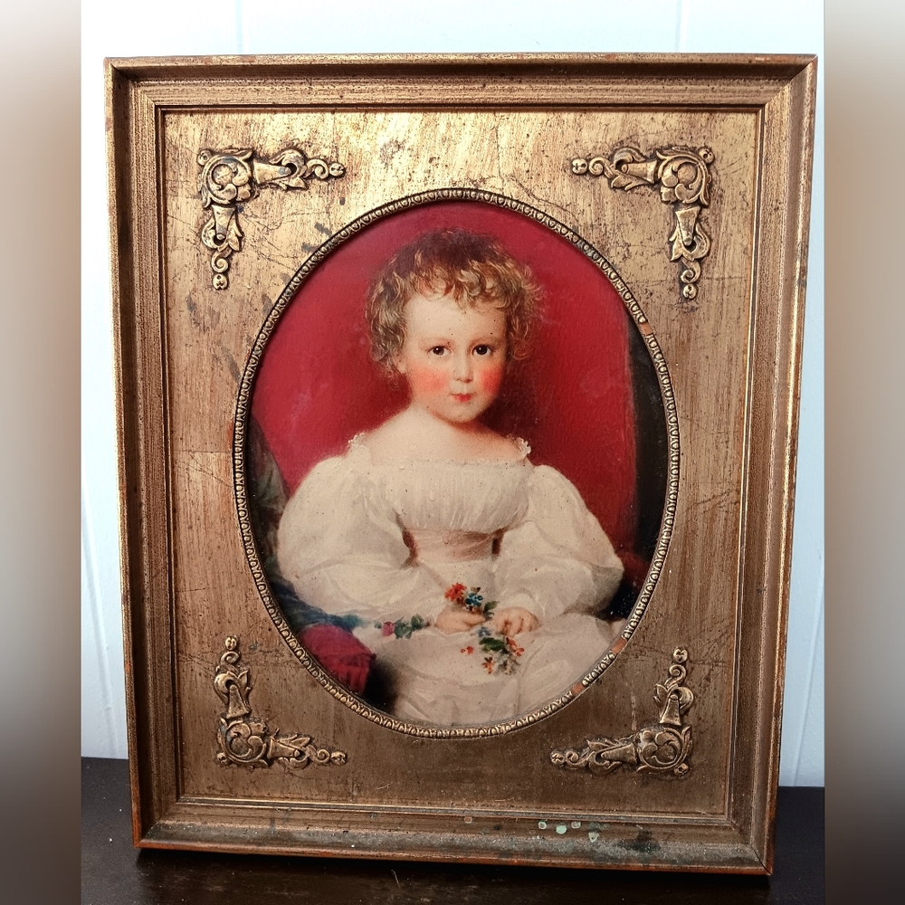 Vintage Portrait Print of Fraulein Emilie Von Arthaber By Moritz Daffinger